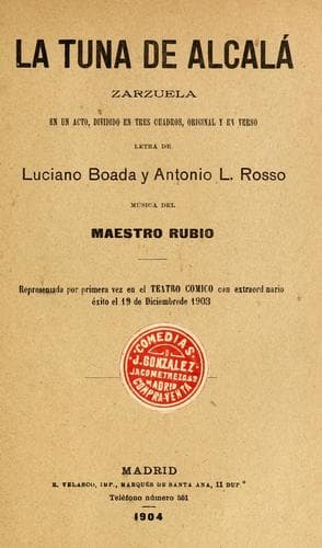 Tapa de La tuna de Alcalá