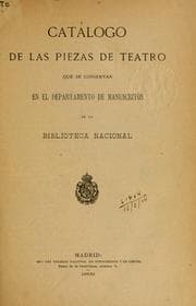Tapa de Catálogo de las piezas de teatro que se conservan en el Departamento de Manuscritos de la Biblioteca Nacional