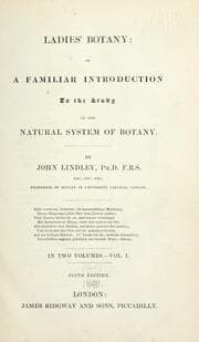 Tapa de The ladies' botany of Professor Lindley