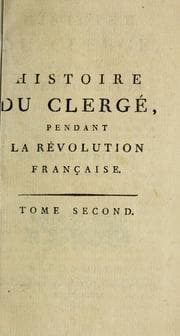 Tapa de Histoire du clergé pendant la Révolution Francoise
