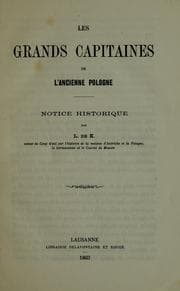 Tapa de Les grands capitaines de l'ancienne Pologne