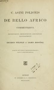 Tapa de C. Asini Polionis De bello Africo commentarius
