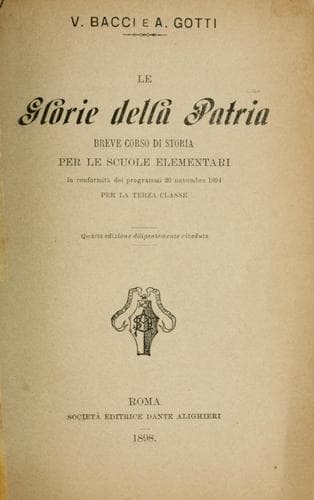 Tapa de Le glorie della Patria