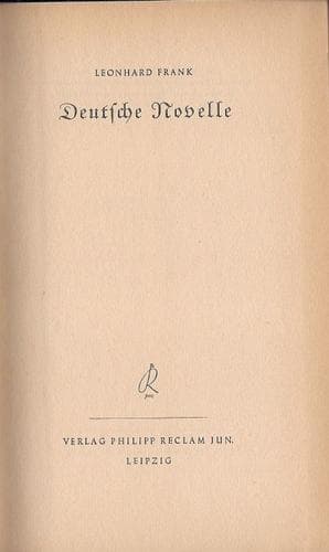 Tapa de Deutsche Novelle.
