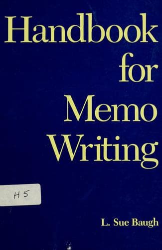 Tapa de Handbook for memo writing