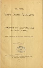 Tapa de Industrial and decorative art in public schools