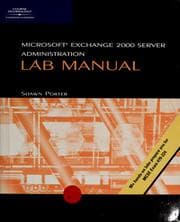 Tapa de Microsoft Exchange 2000 Server administration lab manual