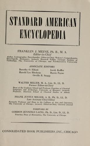 Tapa de Standard American encyclopedia