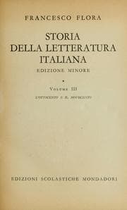 Tapa de Storia della letteratura italiana
