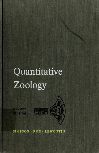Tapa de Quantitative zoology