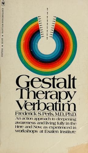 Tapa de Gestalt therapy verbatim