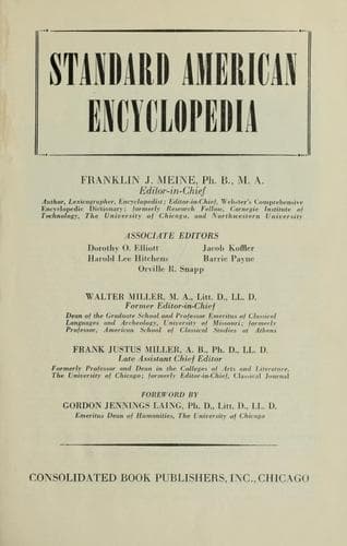 Tapa de Standard American encyclopedia