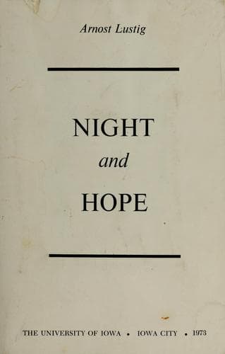 Tapa de Night and hope