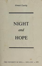 Tapa de Night and hope