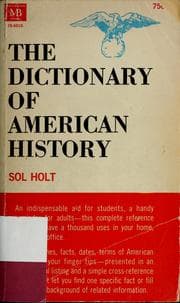 Tapa de Dictionary of American history