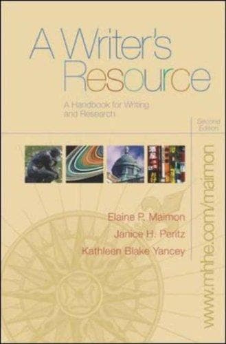 Tapa de A Writer's Resource (comb) with Student Access to Catalyst 2.0
