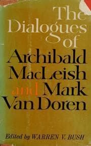 Tapa de The dialogues of Archibald MacLeish and Mark Van Doren