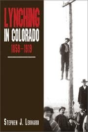 Tapa de Lynching in Colorado, 1859-1919