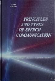 Tapa de Principles and types of speech communication