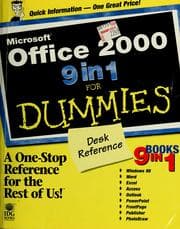 Tapa de Microsoft Office 2000 9 in 1 for Dummies Desk Reference
