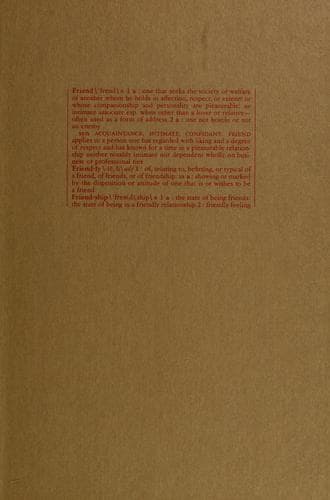 Tapa de The friendship book