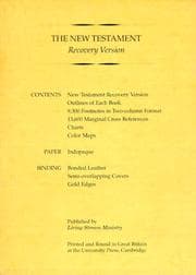 Tapa de New Testament Recovery Version, Burgandy Edition