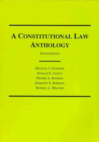 Tapa de A Constitutional Law Anthology