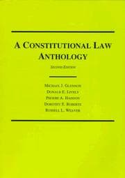 Tapa de A Constitutional Law Anthology