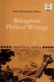 Tapa de Bolingbroke political writings