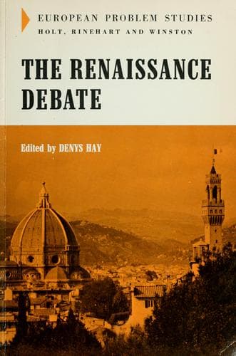 Tapa de The Renaissance debate. --