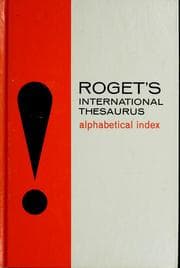 Tapa de Roget's international thesaurus