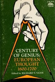 Tapa de Century of genius: European thought, 1600-1700