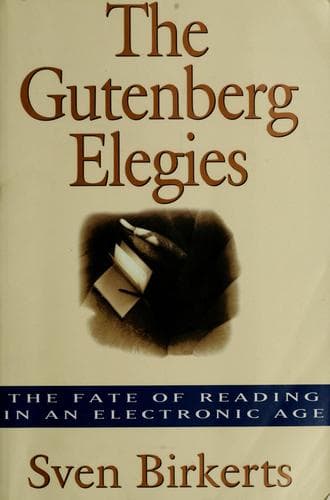 Tapa de The Gutenberg elegies