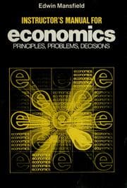 Tapa de Instructor's manual for Economics: principles, problems, decisions
