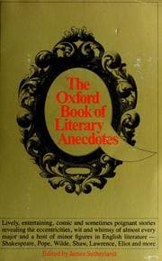 Tapa de The Oxford book of literary anecdotes