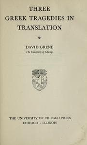 Tapa de Three Greek tragedies in translation
