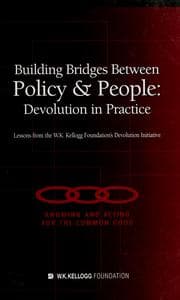 Tapa de Building bridges between policy & people