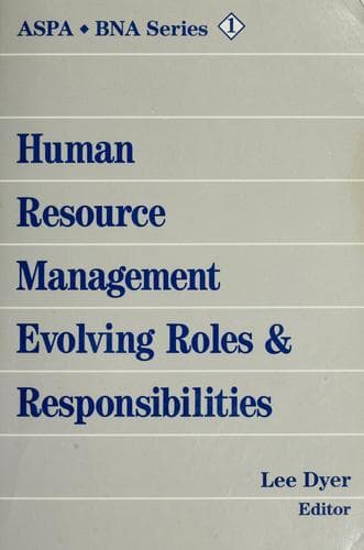 Tapa de Human resource management--evolving roles & responsibilities