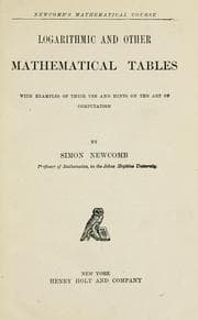 Tapa de Logarithmic and other mathematical tables