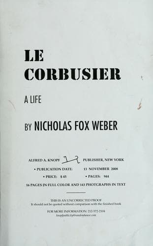 Tapa de Le Corbusier