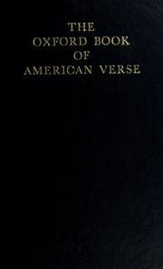 Tapa de The Oxford book of American verse