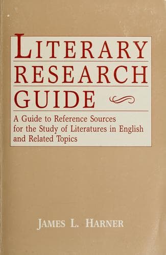 Tapa de Literary research guide