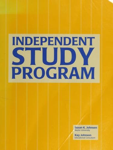 Tapa de Independent study program