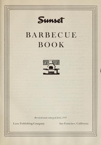 Tapa de Sunset barbecue book