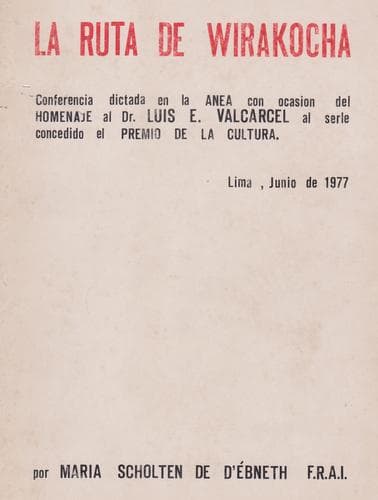Tapa de La ruta de Wirakocha