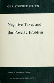 Tapa de Negative taxes and the poverty problem