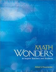 Tapa de Math Wonders to Inspire Teachers and Students