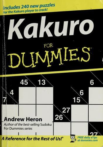 Tapa de Kakuro For Dummies