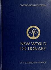 Tapa de Webster's New World dictionary of the American language