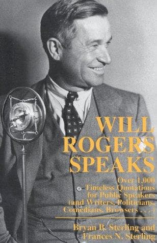 Tapa de Will Rogers speaks